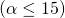 ( \alpha \leq 15 º)
