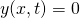  \[ y (x,t) = 0 \] 