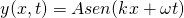  \[ y(x,t) = Asen (kx + \omega t) \] 